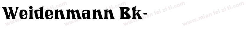 Weidenmann Bk字体转换